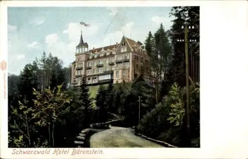 Ak Bärenstein Altenberg Erzgebirge, Schwarzwald Hotel