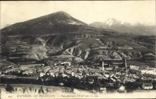 Ak Briançon Briancon Hautes-Alpes, Blick auf  Berge im Hintergrund, ländliche Umgebung, 