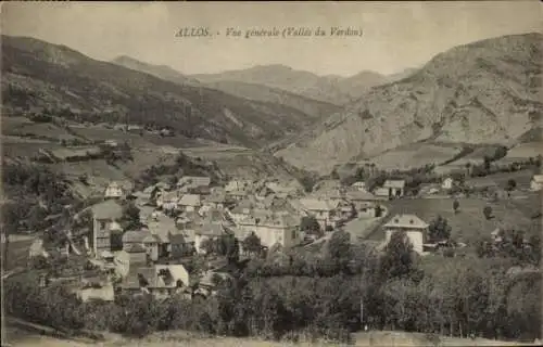 Ak Allos Alpes de Haute Provence, Gesamtansicht