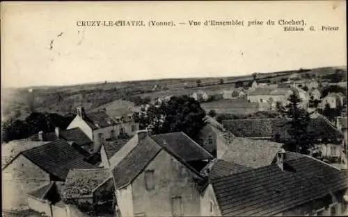 Ak Cruzy le Châtel Yonne, Vue d'Ensemble