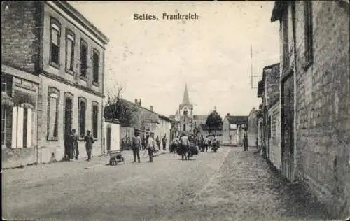 Ak Selles Marne, Straßenpartie