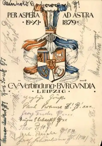 Studentika Ak Leipzig, C. V. Verbindung Burgundia, Wappen