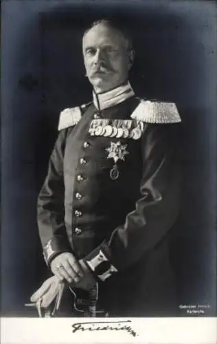 Ak Großherzog Friedrich II. von Baden, Uniform, Orden, 1915
