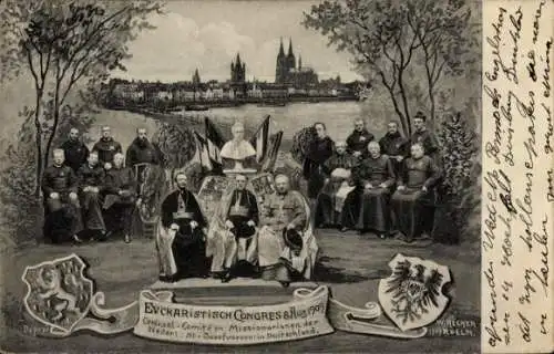 Ak Eucharistischer Kongress, Geistliche, Papst