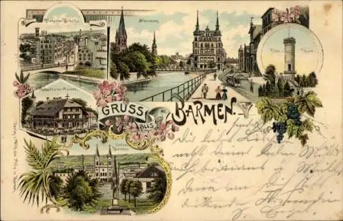 Litho Barmen Wuppertal, Turm, Brücke