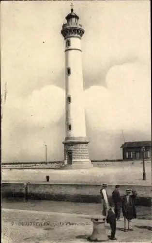 Ak Ouistreham Riva Bella Calvados, Leuchtturm, Hafenblick, ruhige Szene