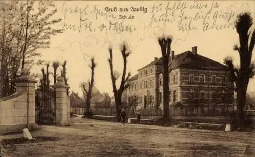 Ak Gaußig in der Oberlausitz, Schule