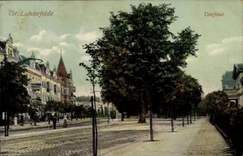 Ak Berlin Steglitz Groß Lichterfelde, Dorfaue