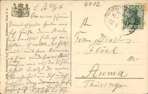 Ak Rathsfeld Steinthaleben Kyffhäuserland in Thüringen, Gasthaus Rathsfeld