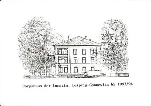 Studentika Ak Connewitz Leipzig in Sachsen, Corpshaus der Lusatia