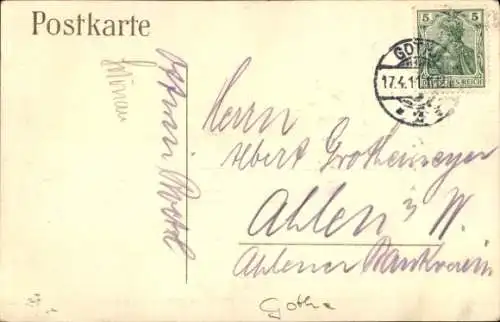 Studentika Litho Gotha in Thüringen, Schloss Friedenstein, Concordia laetitia fides in primis honor