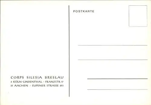 Studentika Ak Corps Silesia Breslau, Wappen einer Studentenverbindung