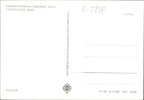 Ak Tabarz in Thüringen, Ferienheim IG Wismut Datenberg, Haus II