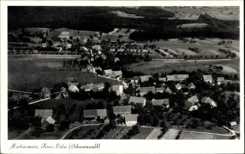 Ak Martinsmoos Neubulach im Schwarzwald, Fliegeraufnahme