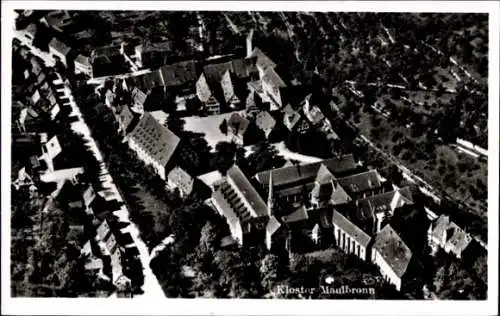Ak Maulbronn im Enzkreis Baden Württemberg, Fliegeraufnahme, Kloster