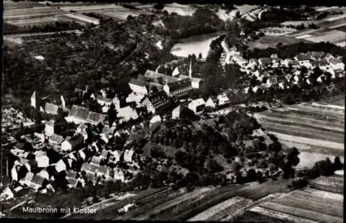 Ak Maulbronn im Schwarzwald, Fliegeraufnahme, Kloster