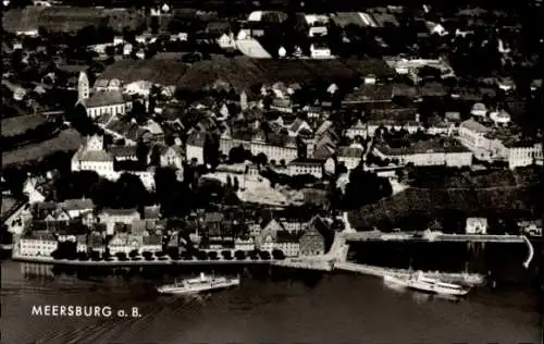 Ak Meersburg am Bodensee, Fliegeraufnahme