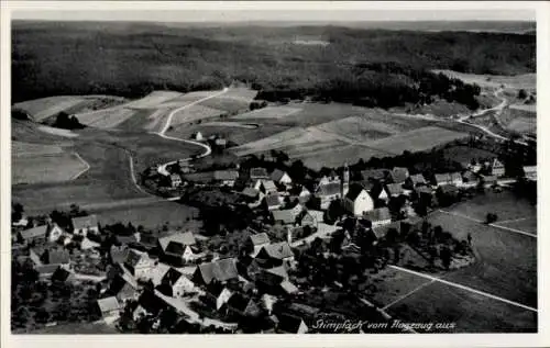 Ak Stimpfach in Württemberg, Luftaufnahme von  ländliche Landschaft, Gebäude