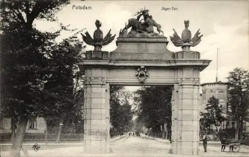 Ak Potsdam, Jäger Tor an der Jägerallee