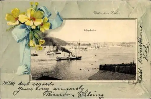Präge Passepartout Ak Kiel, Kriegshafen