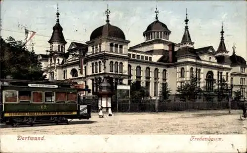 Ak Fredenbaum Dortmund im Ruhrgebiet, Straßenbahn, Gasthaus
