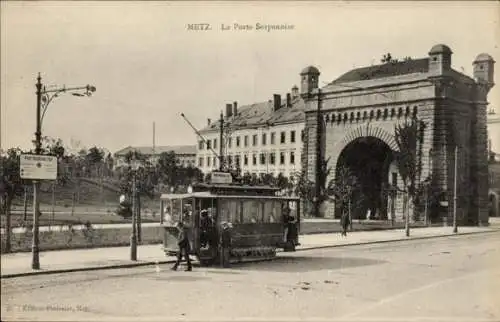 Ak Metz-Moselle, La Porte Serpenoise