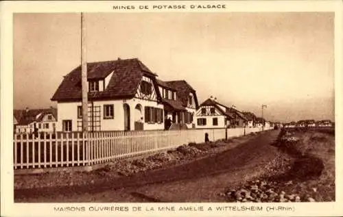 Ak Wittelsheim Elsass Haut Rhin, Maisons Ouvrières de la Mine Amélie