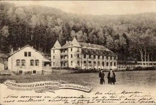 Ak Abreschviller Albersweiler Lothringen Moselle, Lothringisches Sanatorium