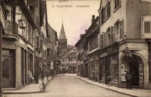 CPA Haguenau Haguenau en Alsace Bas Rhin, Grande Rue
