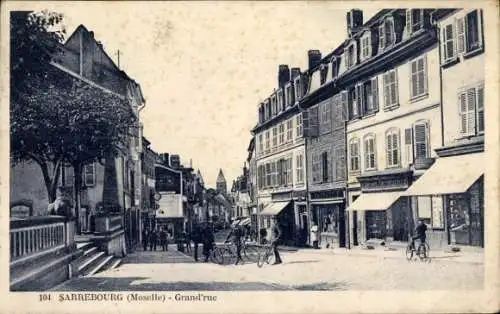 CPA Sarrebourg Sarrebourg Lorraine Moselle, Grande Rue