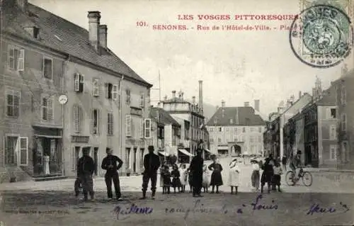 Ak Senones Sens Lorraine Vosges, Rue de l’Hotel de Ville