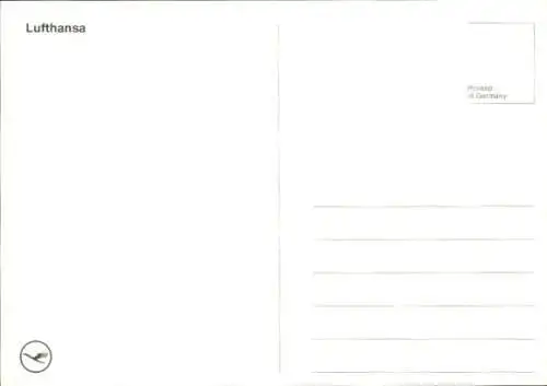 Ak Lufthansa, Flugzeug auf der Landebahn