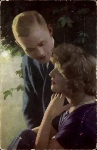 Künstler Ak Liebespaar, Portrait