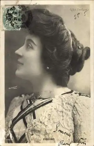 Ak Opernsängerin Cécile Eyreams, Porträt