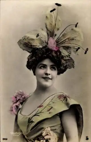 Ak Schauspielerin Gallois, Portrait