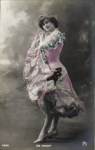 Ak Schauspielerin de Vassy, Portrait