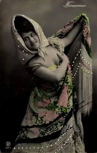 Ak Schauspielerin Fornarina, Portrait