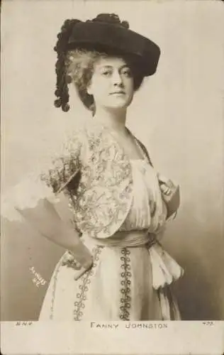 Ak Schauspielerin Fanny Johnston, Portrait