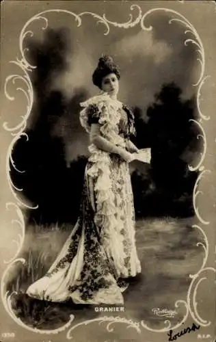 Ak Schauspielerin Granier, Portrait