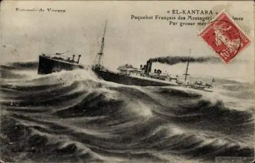 CPA Messageries Maritimes, El-Kantara, Paquebot Français