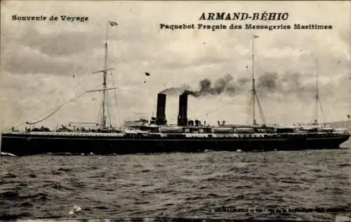CPA Armand Behio, Paquebot Fançais des Messageries Maritimes