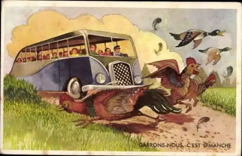 Ak Humor, Garrons Nous, c'est Dimanche, Reisebus