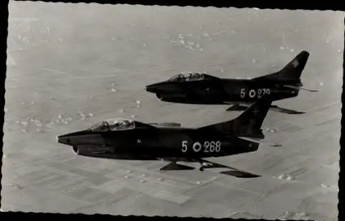 Ak Italienische Militärflugzeuge, Fiat G91R, 5268, 5279