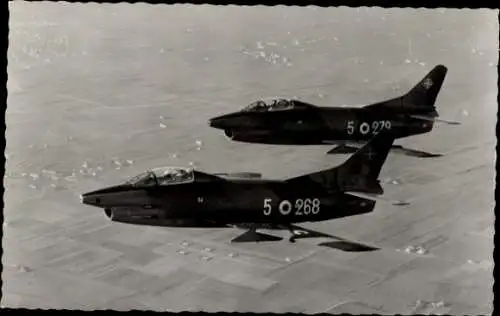Ak Italienische Militärflugzeuge, Fiat G91R, 5268, 5279