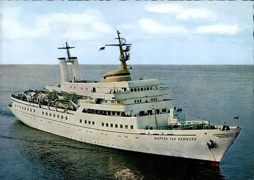 Ak Nordseebad Cuxhaven, Das Schiff Wappen von Hamburg auf hoher See