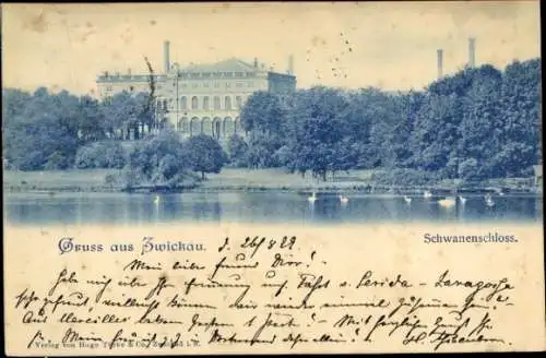 Ak Zwickau in Sachsen, Schwanenschloss