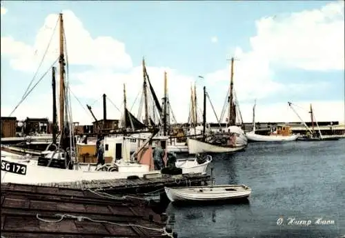 Ak Øster Hurup Dänemark, Hafen, Fischerboote