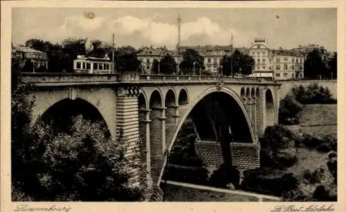 Ak Luxembourg Luxemburg, Pont Adolphe