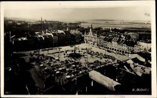 Ak České Budějovice Budweis Südböhmen, Marktplatz