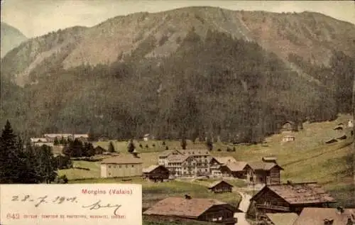Ak Morgins Kanton Wallis Schweiz, Gesamtansicht